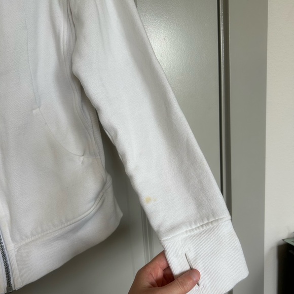 White Full length Lululemon Scuba Zip Jacket - Picture 6 of 7